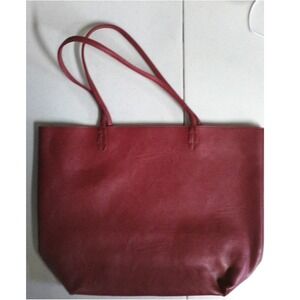Just‎ Fab Faux Leather Red Tote Bag